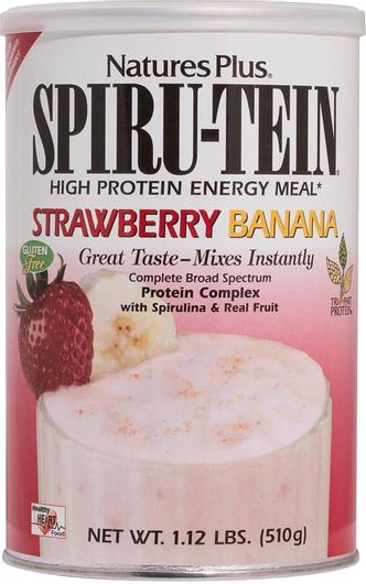 Nature's Plus Spiru Tein Shake 1.12lb 510gr Strawberry Banana
