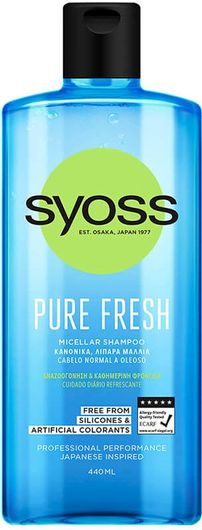 Σαμπουάν Syoss Micellar Pure Fresh για Κανονικά Λιπαρά Μαλλιά 440ml