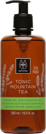 Αφρόλουτρο Apivita Tonic Mountain Tea σε Gel με Αιθέρια Έλαια 500ml