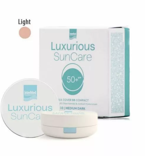 Αντηλιακή Πούδρα Προσώπου InterMed Luxurious Silk Cover BB Compact SPF50 με Χρώμα 01 Light 12gr