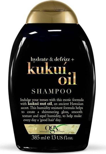 Σαμπουάν OGX Hydrate & Defrizz + Kukui Oil Αναδόμησης / Θρέψης & Ενυδάτωσης για Φριζαρισμένα Μαλλιά 385ml