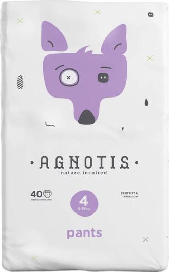 Πάνες Βρακάκι Agnotis Baby No.4 για 9-15kg 40τμχ