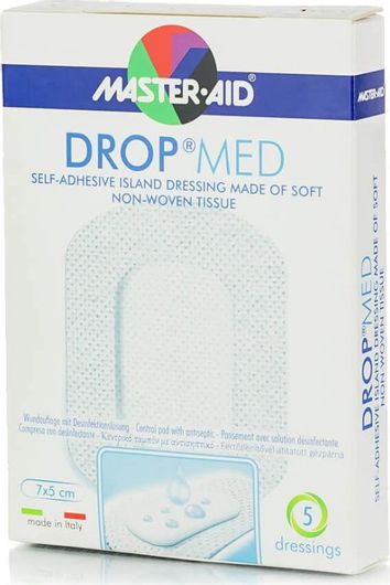 Αυτοκόλλητα Επιθέματα Master Aid Drop Med 7x5cm 5τμχ