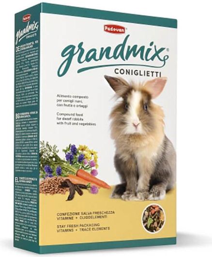 Τροφή Τρωκτικών Padovan Grandmix Coniglietti για Κουνέλια 850gr