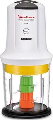 Πολυκόπτης Multi Moulinex At7231 500W με Δοχείο 500ml Λευκό