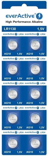 everActive AG10/LR1130 Αλκαλική Μπαταρία Ρολογιών LR54 1.55V 1τμχ