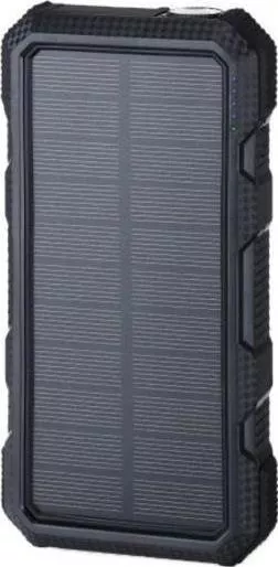 Power Bank Powerneed S20000B Ηλιακό 20000mAh 18W με 2 Θύρες USB-A Γρήγορη Φόρτιση Μαύρο 