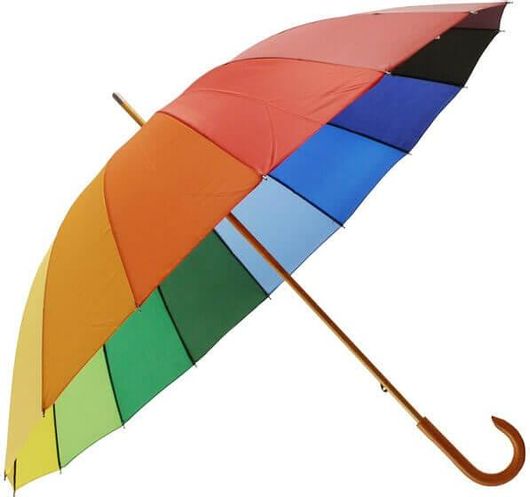 Γυναικεία Ομπρέλα Βροχής με Μπαστούνι Πολύχρωμη 002695
