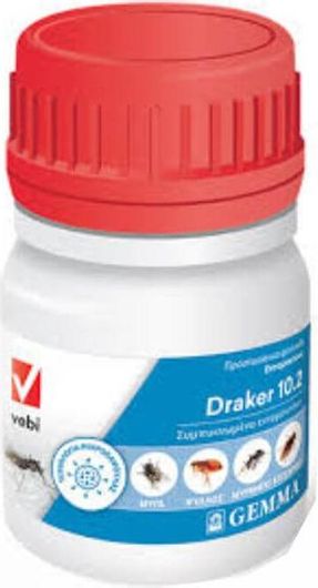 Εντομοκτόνο Gemma Draker 10.2CS Υγρό για Μύγες Ψύλλους Κουνούπια Κατσαρίδες Μυρμήγκια 50ml