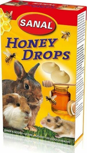 Λιχουδιά Sanal για Ινδικό Χοιρίδιο / Κουνέλι / Χάμστερ με Μέλι Honey Drops 45gr
