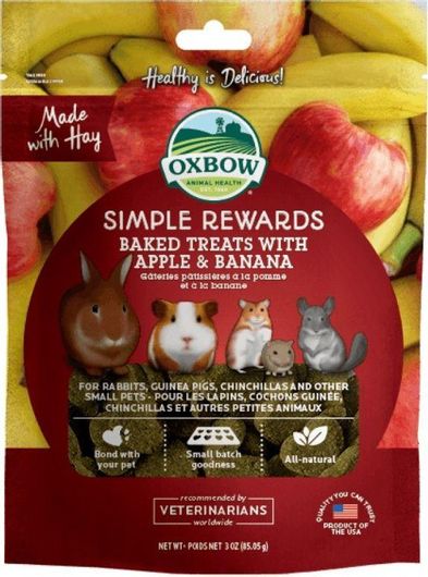 Λιχουδιά Τρωκτικού Oxbow Simple Rewards Baked με Μήλο & Μπανάνα 56gr