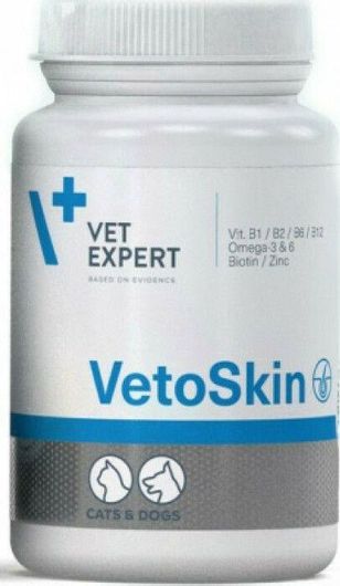 VetExpert Vetoskin Πολυβιταμίνες Σκύλου σε Δισκία 90 tabs για Δέρμα & Τρίχωμα