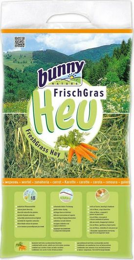 Λιχουδιά Τρωκτικού Bunny Nature Χόρτο Freshgrass Hay με Καρότο 500gr