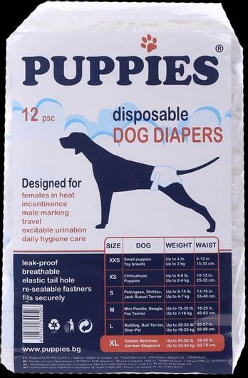 Πάνες / Βρακάκια Αρσενικού Σκύλου Puppies έως 2-4kg XS 12τμχ