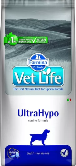 Ξηρά Τροφή Vet Life Ultra Hypo Σκύλου 12kg για Ενήλικους Σκύλους με Ψάρι 