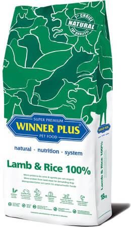 Ξηρά Τροφή Winner Plus 8kg για Ενήλικους Σκύλους με Αρνί & Ρύζι 