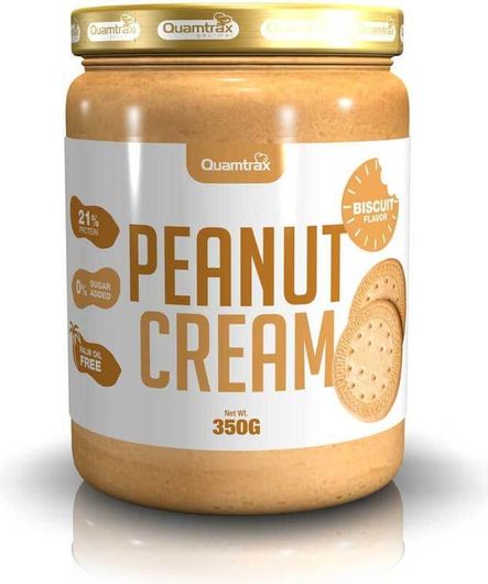 Φυστικοβούτυρο Quamtrax Peanut Cream & Biscuit Απαλό 350g