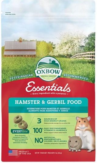 Τροφή Τρωκτικών Oxbow Χόρτα για Χάμστερ Essentials Hamster Gerbil 454gr