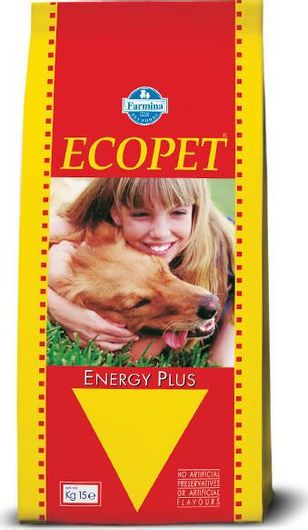 Ξηρά Τροφή Farmina Ecopet Energy Plus 15kg για Ενήλικους Σκύλους με Καλαμπόκι, Κοτόπουλο & Ρύζι 