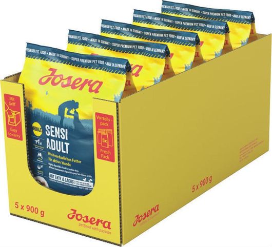Ξηρά Τροφή Josera Sensi Adult 4.5kg για Ενήλικους Σκύλους χωρίς Σιτηρά & Γλουτένη με Πάπια 