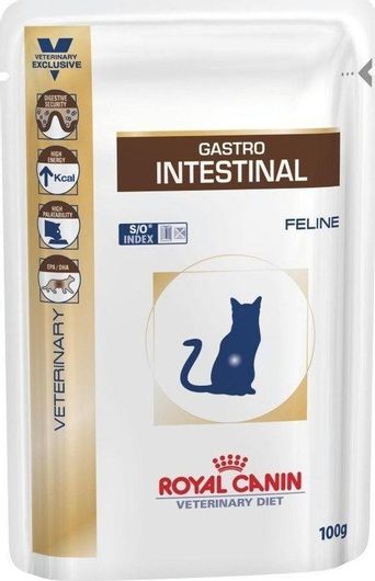 Φακελάκι Γάτας Royal Canin GastroIntestinal Κομματάκια σε Σάλτσα για Ενήλικες Γάτες με Κοτόπουλο / Χοιρινό 85gr Σετ 12τμχ