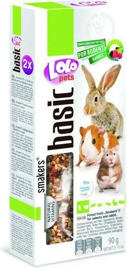 Τροφή Τρωκτικών Lolo Pets Λιχουδιά για Χάμστερ / Κουνέλι με Ποπ-Κορν Smakers Lolo 90gr