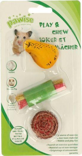 Τροφή Τρωκτικών Pawise Wood'n Loofah Pretty Toys No.4 Παιχνίδι / Λιχουδιά 50gr