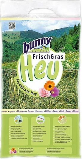 Λιχουδιά Τρωκτικού Bunny Nature Χόρτο Freshgrass Hay με Άνθη Λουλουδιών 500gr
