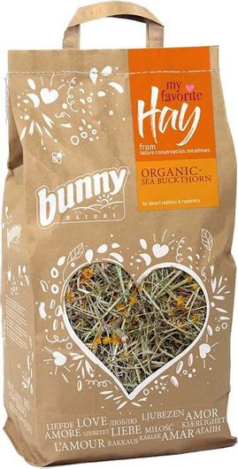 Τροφή Τρωκτικών Bunny Nature Χόρτα για Κουνέλι Βιολογικό Θαλάσσιο Ιπποφαές 100gr