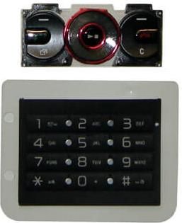 Πληκτρολόγιο Sony Ericsson W705/W715 Black-Red Up-Down