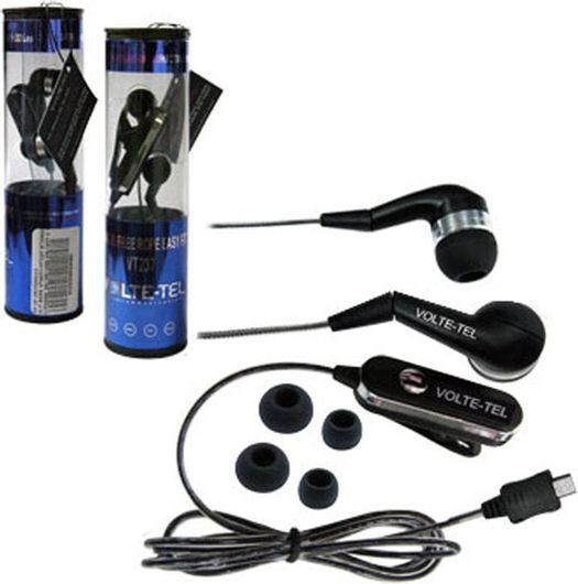 Hands Free Ακουστικά Nokia 8800/8600 Rope Volte-Tel VT607+VT237 Stereo ON/OFF2pcs Black