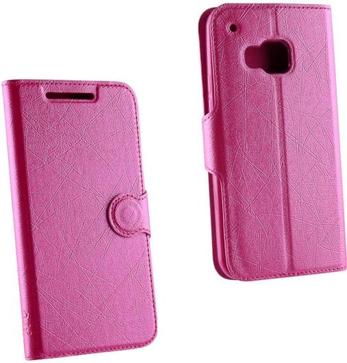 Θήκη Volte-Tel HTC One M9 Line Leather-Tpu Book Stand Pink