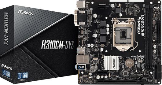 Asrock H310CM-DVS Motherboard Micro ATX με Intel 1151 rev 2 Socket