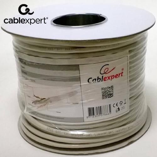 Καλώδιο Δικτύου Ethernet Cablexpert U/UTP Cat.5e χωρίς ακροδέκτες 100m Γκρι