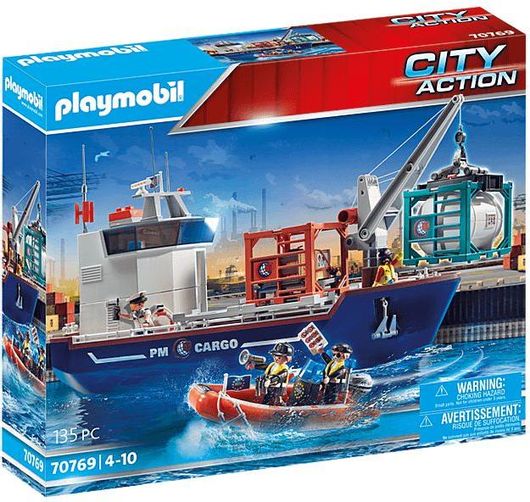 Playmobil City Action Φορτηγό Πλοίο και Ταχύπλοο Σκάφος Τελωνειακών για 4-10 ετών