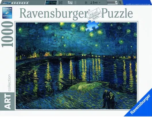 Puzzle Van Gogh Έναστρη Νύχτα Πάνω από τον Ρήνο 2D 1000 Κομμάτια