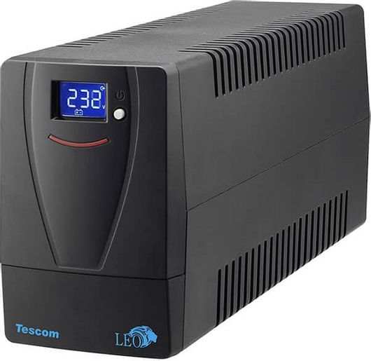 UPS Tescom Leo Plus LCD Line-Interactive 850VA 850W με 2 Schuko Πρίζες