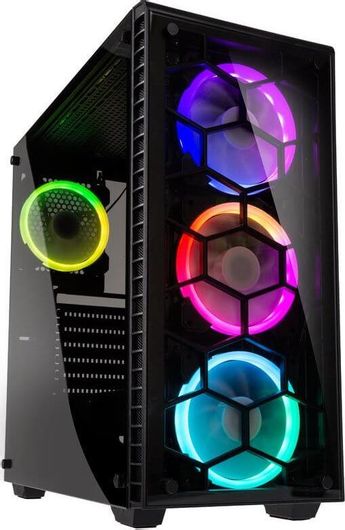 Κουτί Υπολογιστή Kolink Observatory Gaming Midi Tower με Πλαϊνό Παράθυρο και RGB Φωτισμό Μαύρο