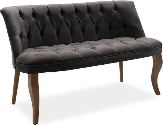 Διθέσιος Καναπές Loreta Βελούδινος Γκρι / Ανθρακί 123x65cm 146-000017