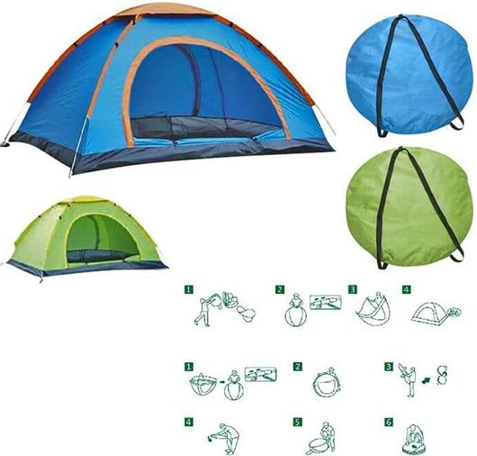 Σκηνη Pop Up 4 Ατομων 2 Πορτες 2x2x1,35M Summertiempo 62700 42-680