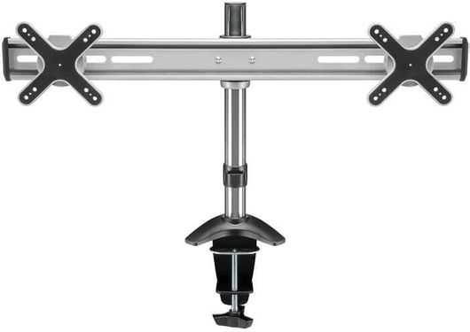 Βάση Γραφείου Goobay ScreenFlex Twin για 2 Οθόνες έως 23" Ασημί