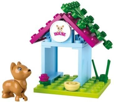 Τουβλάκια Girls Dream: Dog House για 6+ Ετών Sluban B0513 18τμχ