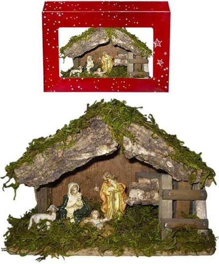 Φάτνη XmasFest Ξύλινη 18x12cm