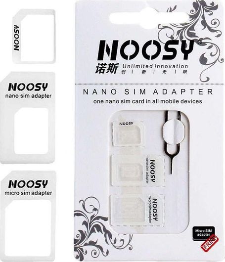 Nano & Micro SIM Adapter Noosy Λευκό