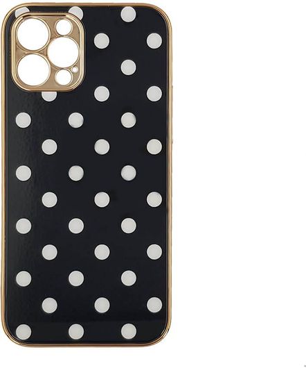 Θήκη Κινητού GKK Electroplate Glass Case για Apple iPhone 12 Pro Πουά Μαύρη