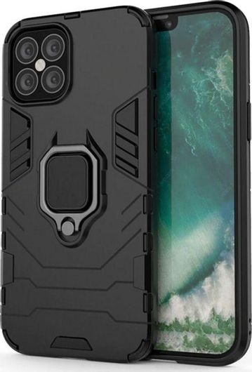 Θήκη Κινητού Ring Armor Kickstand Back Cover Πλαστικό για Apple iPhone 11 Pro Max Μαύρη