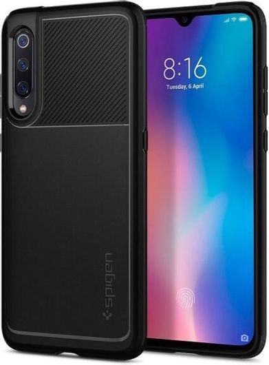 Spigen Rugged Armor Back Cover Μαύρο Xiaomi Mi 9 SE