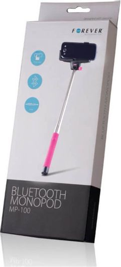 Selfie Stick Forever MP-100 με Bluetooth Ροζ 