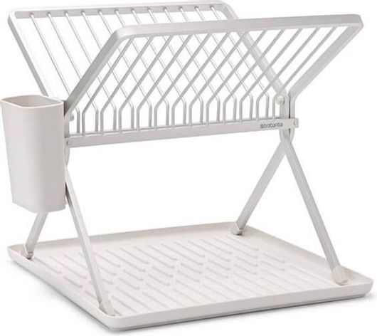 Στεγνωτήρας Πιάτων Brabantia με Δίσκο Αναδιπλούμενος Ανοιxτό Γκρι 31.5x33x36cm