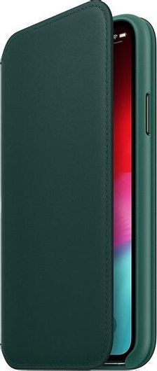 Official Apple Leather Case Folio - Θήκη - Πορτοφόλι Δερμάτινη Apple iPhone XS Max - Forest Green 